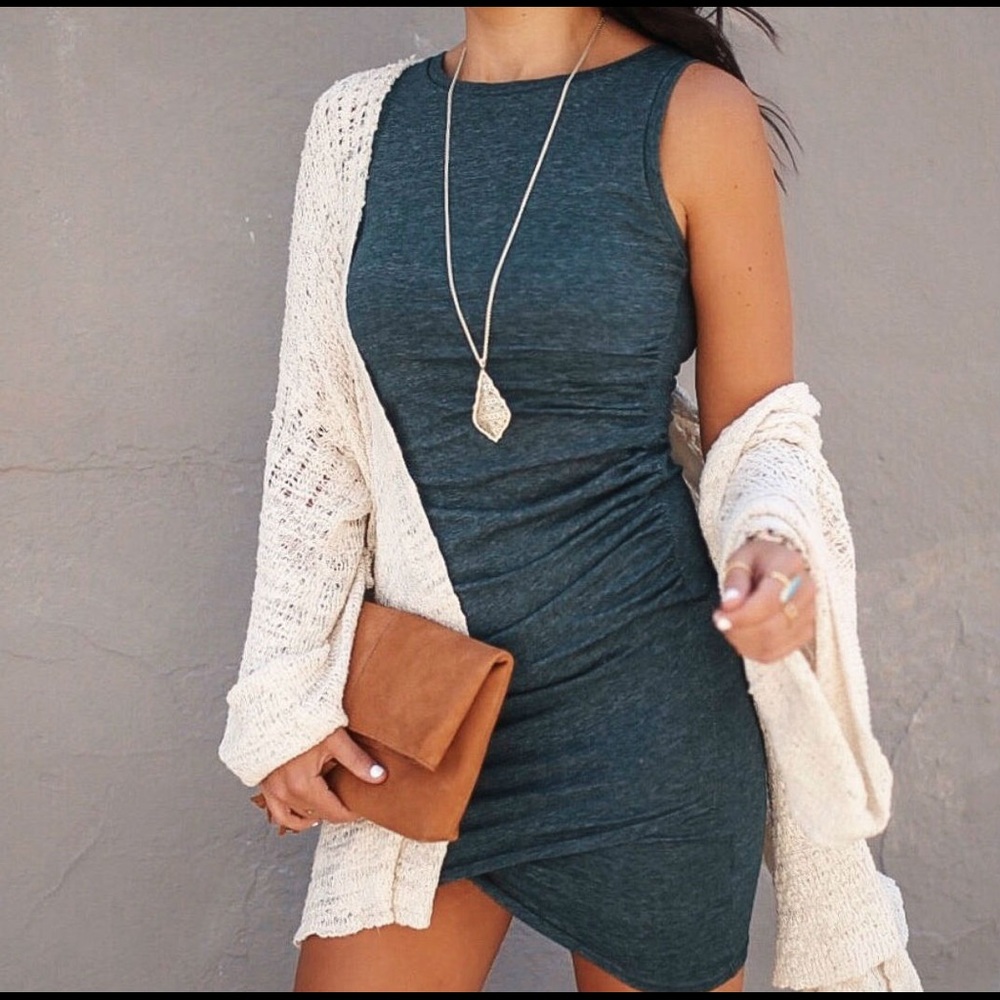 Leith Ruched Body-Con Tank Dress